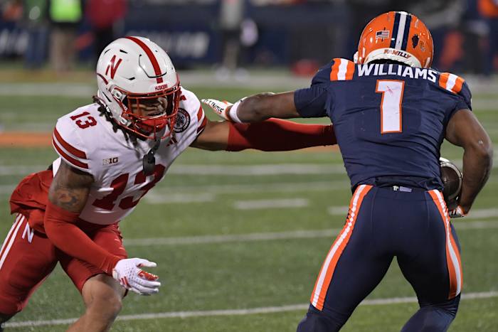 Malcolm Hartzog 2023 Nebraska at Illinois football USATSI_21590518